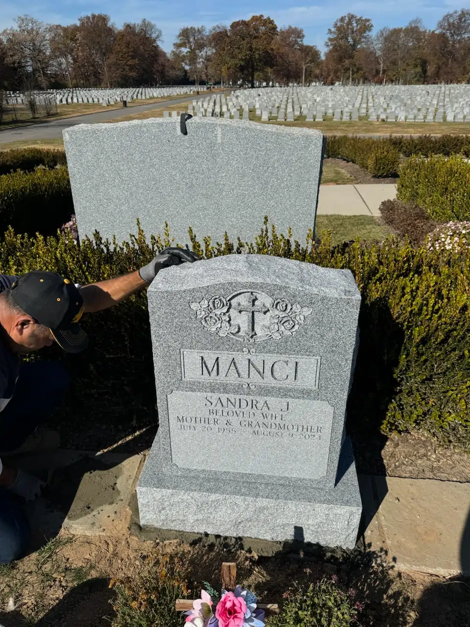 Granite Garden Memorial Bench hand-carved by Garden Bench Memorials in NJ — image 9
